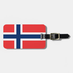 Etiqueta De Bagagem Bandeira de Noruega