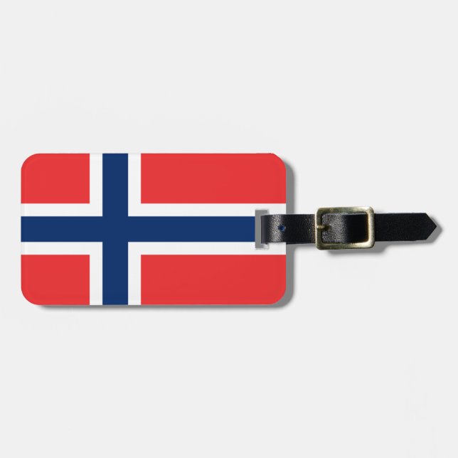 Etiqueta De Bagagem Bandeira de Noruega (Frente Horizontal)