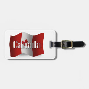 Etiqueta De Bagagem Bandeira de ondulação de Canadá
