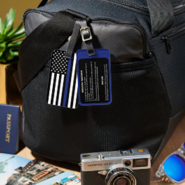 Etiqueta De Bagagem Bandeira de Polícia Miranda Warning