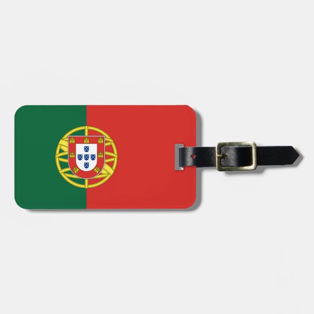 Etiqueta De Bagagem Bandeira de Portugal (Frente Horizontal)