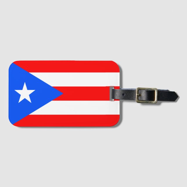 Etiqueta De Bagagem Bandeira de Puerto Rico (Frente Horizontal)