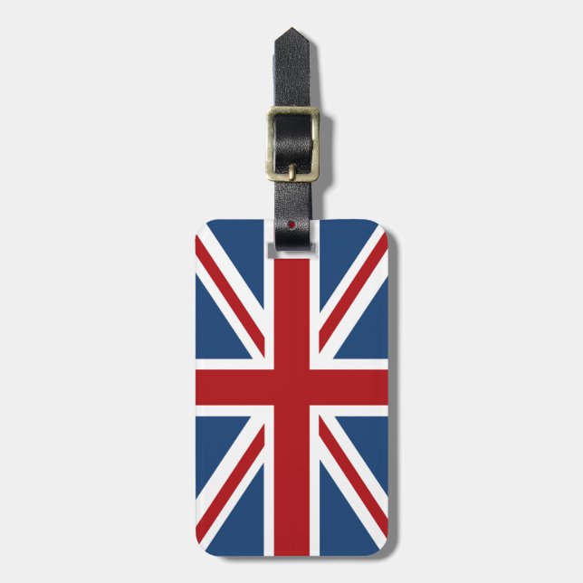 Etiqueta De Bagagem Bandeira de Union Jack Ingleses (Frente Vertical)