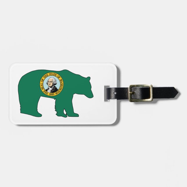 Etiqueta De Bagagem Bandeira de Washington (Frente Horizontal)