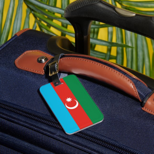 Etiqueta De Bagagem Bandeira do Azerbaijão (Frente Insitu 1)
