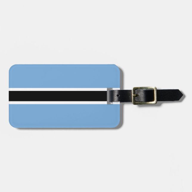 Etiqueta De Bagagem Bandeira do Botsuana (Frente Horizontal)