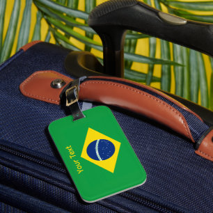 Etiqueta De Bagagem Bandeira do Brasil Copa do Mundo 2026 Futebol Bras