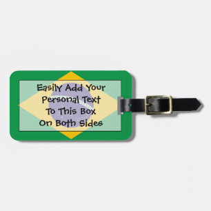 Etiqueta De Bagagem Bandeira do Brasil Easy ID Pessoal