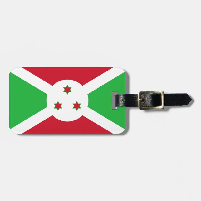 Etiqueta De Bagagem Bandeira do Burundi Easy ID Pessoal (Frente Horizontal)