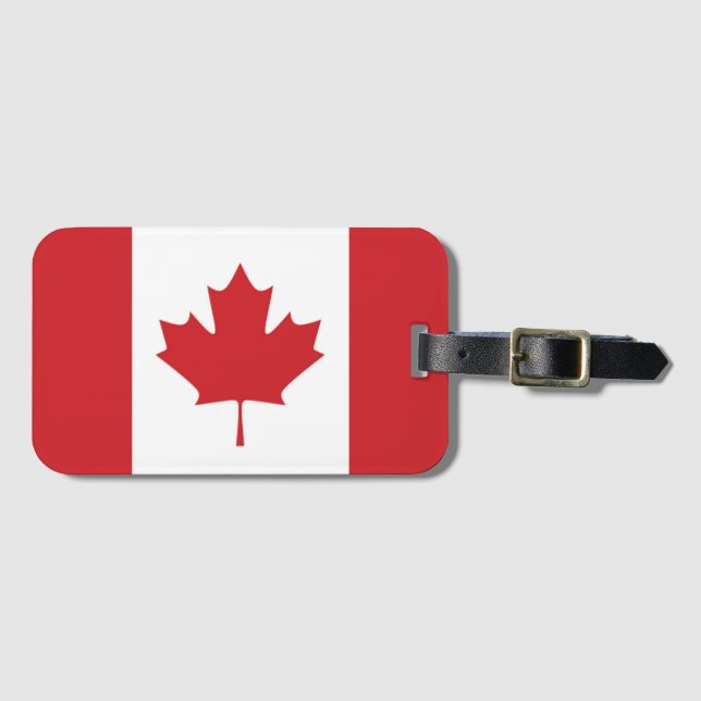 Etiqueta De Bagagem Bandeira do Canadá (Frente Horizontal)