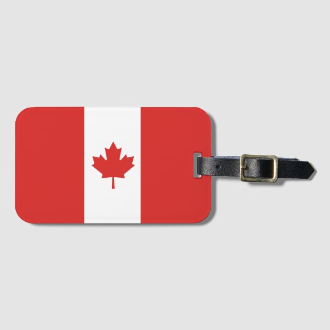 Etiqueta De Bagagem Bandeira do Canadá (Frente Horizontal)