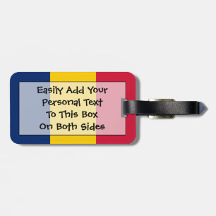 Etiqueta De Bagagem Bandeira do Chade Easy ID Pessoal