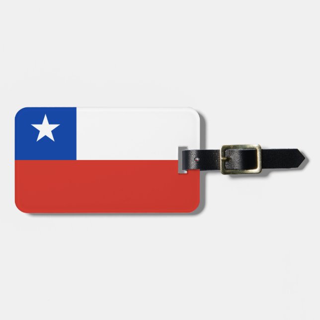 Etiqueta De Bagagem bandeira do Chile (Frente Horizontal)