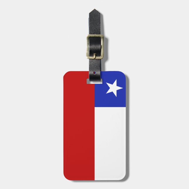 Etiqueta De Bagagem Bandeira do Chile (Frente Vertical)
