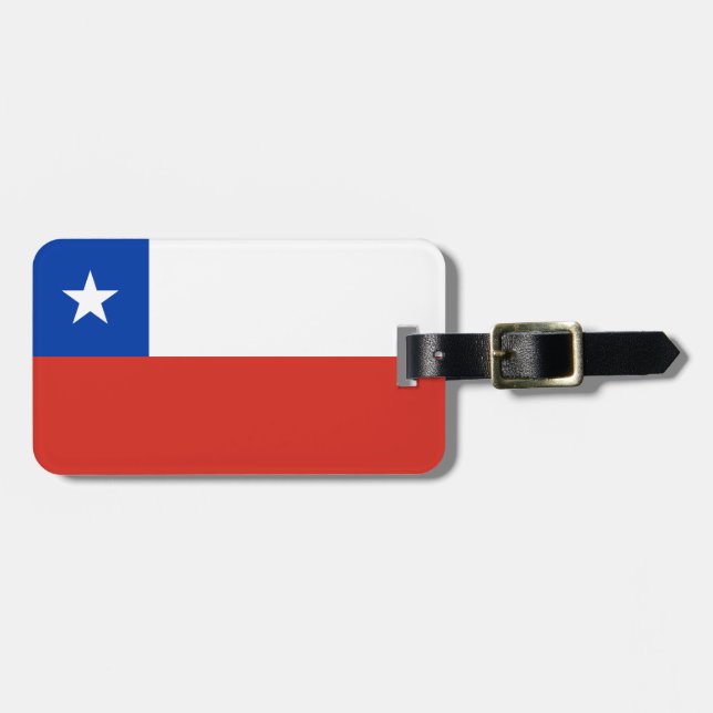 Etiqueta De Bagagem Bandeira do Chile (Frente Horizontal)