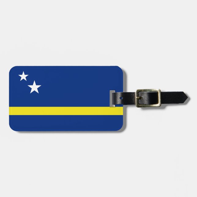 Etiqueta De Bagagem Bandeira do Curacao (Frente Horizontal)