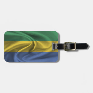 Etiqueta De Bagagem Bandeira Do Gabão