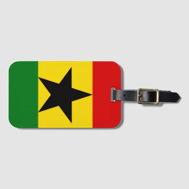 Etiqueta De Bagagem Bandeira do Gana (Frente Horizontal)