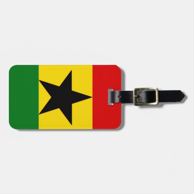 Etiqueta De Bagagem Bandeira do Gana (Frente Horizontal)
