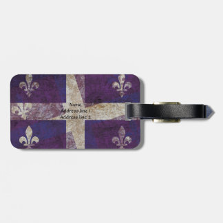 Etiqueta De Bagagem Bandeira do grunge de Quebeque - Tag da bagagem