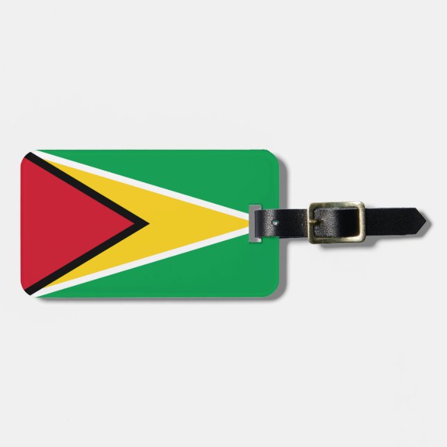 Etiqueta De Bagagem Bandeira do Guyana Easy ID Pessoal (Frente Horizontal)