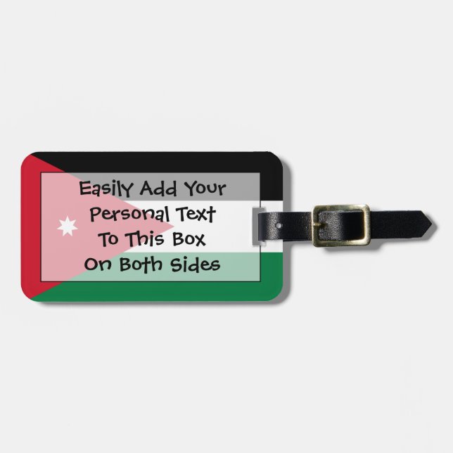 Etiqueta De Bagagem Bandeira do Jordan Easy ID Personal (Frente Horizontal)