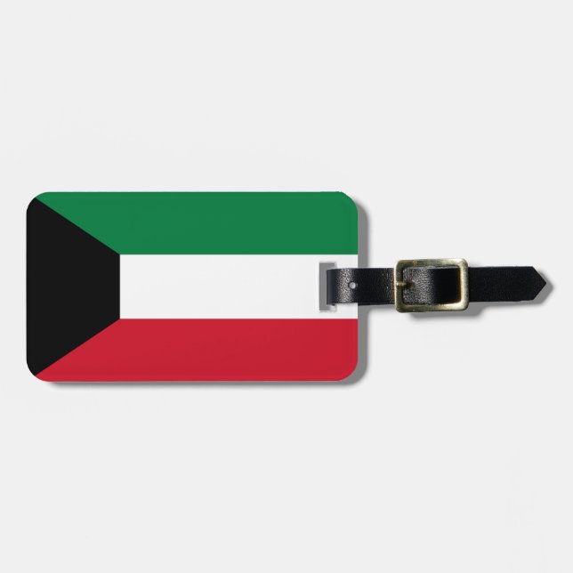 Etiqueta De Bagagem Bandeira do Kuwait (Frente Horizontal)