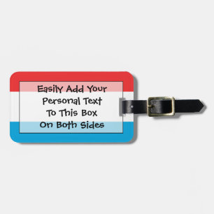 Etiqueta De Bagagem Bandeira do Luxembourg Easy ID Personal