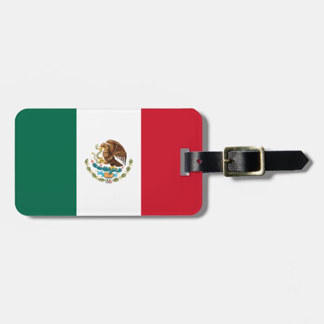 Etiqueta De Bagagem Bandeira do México (Frente Horizontal)