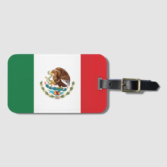 Etiqueta De Bagagem Bandeira do México (Frente Horizontal)