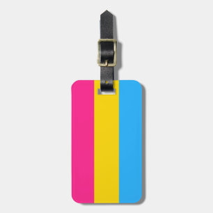 Etiqueta De Bagagem Bandeira do Orgulho Pansexual
