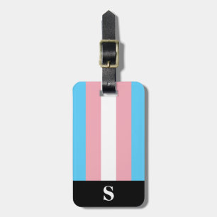 Etiqueta De Bagagem Bandeira do Orgulho Transgênero Monograma