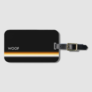 Etiqueta De Bagagem Bandeira do Orgulho Urso Woof
