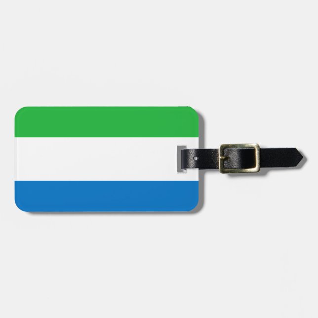 Etiqueta De Bagagem Bandeira do Sierra Leone Easy ID Pessoal (Frente Horizontal)