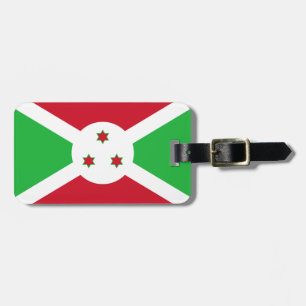 Etiqueta De Bagagem Bandeira do Tag da bagagem de Burundi com correia