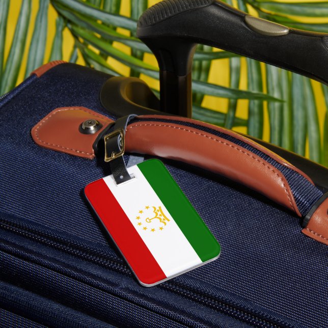 Etiqueta De Bagagem Bandeira do Tajiquistão (Frente Insitu 1)