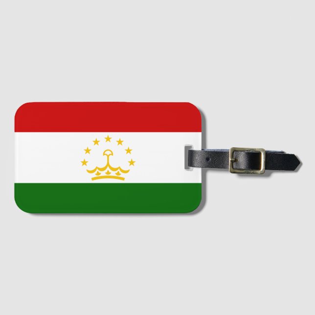Etiqueta De Bagagem Bandeira do Tajiquistão (Frente Horizontal)
