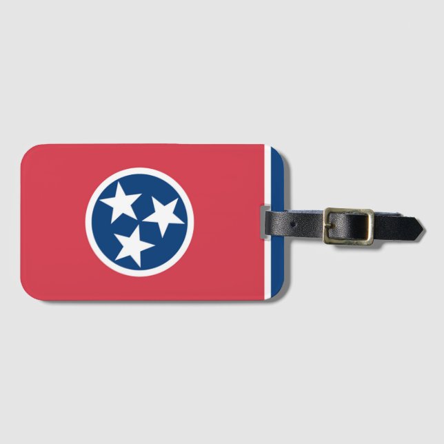 Etiqueta De Bagagem Bandeira do Tennessee, EUA (Frente Horizontal)