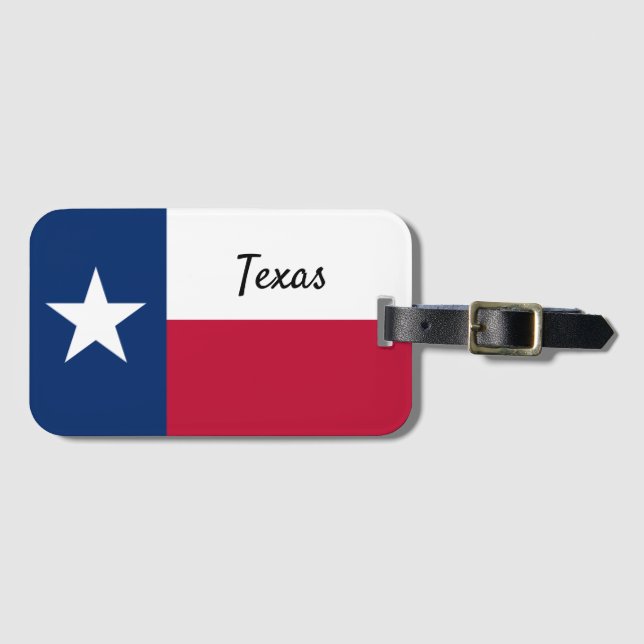 Etiqueta De Bagagem bandeira do Texas  (Frente Horizontal)