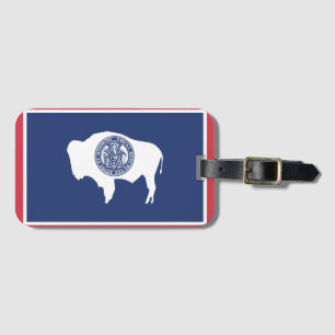 Etiqueta De Bagagem Bandeira do Wyoming, EUA