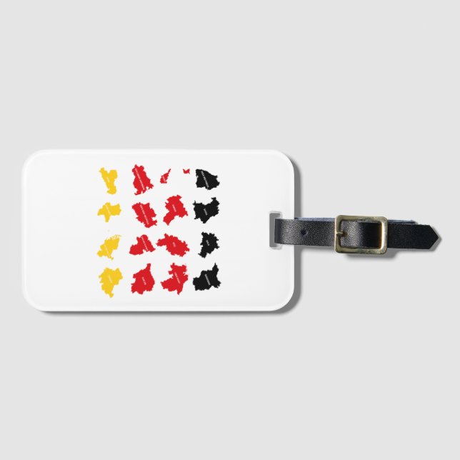 Etiqueta De Bagagem Bandeira dos Estados Alemães (Frente Horizontal)