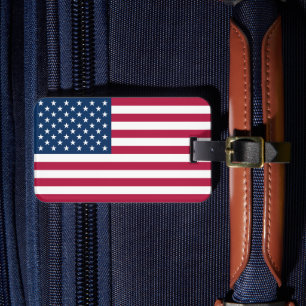 Etiqueta De Bagagem Bandeira dos Estados Unidos da América EUA Patriót