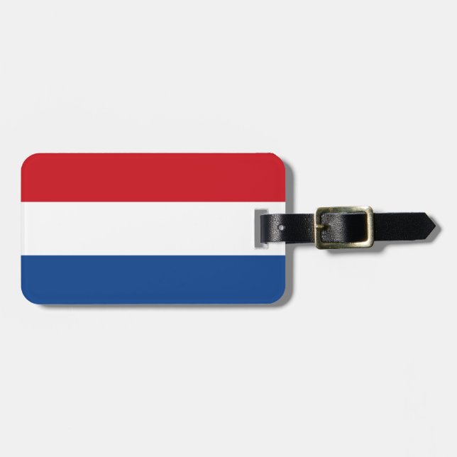 Etiqueta De Bagagem Bandeira holandesa, Holland, holandês (Frente Horizontal)