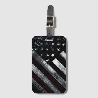 Etiqueta De Bagagem Bandeira Industrial American Patriótica