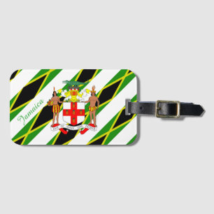 Etiqueta De Bagagem Bandeira jamaicana das listras
