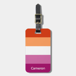 Etiqueta De Bagagem Bandeira Lésbica Personalizada