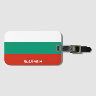 Etiqueta De Bagagem Bandeira Nacional da Bulgária Patriótica