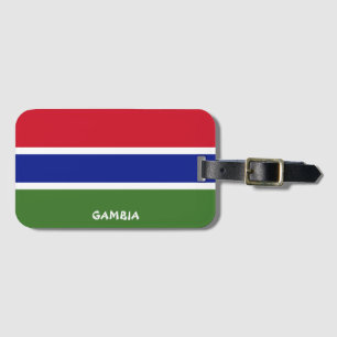 Etiqueta De Bagagem Bandeira Nacional da Gâmbia Patriótica