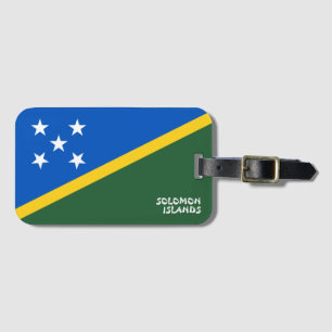 Etiqueta De Bagagem Bandeira Nacional das Ilhas Salomão Patriótica