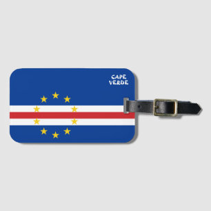 Etiqueta De Bagagem Bandeira Nacional de Cabo Verde Patriótica